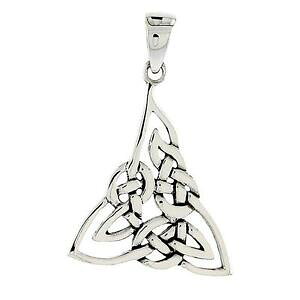 �y���������z�W���G���[�E�A�N�Z�T���[ �V���o�[�X�^�[�����O�P���g�g���j�e�B�y���_���g�u�����b�N�C�^���A�`�F�[��argent sterling noeud celtique trinite pendentif breloque, 18 italien chaine