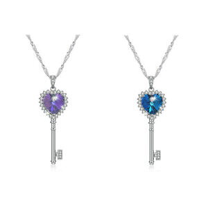 �y���������z�W���G���[�E�A�N�Z�T���[ �n�[�g�n�[�g�V���o�[�l�b�N���Xcollier en argent 925 avec c?ur en forme de coeur et pendentif tour de cou