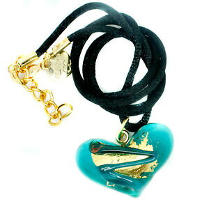 yzWG[EANZT[ [mKXlbNXy_gO[VFCvn[g~tBI[FlcBAmurano verre collier pendentif or vert forme coeur millefiori venice