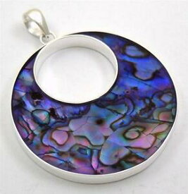 【送料無料】ジュエリー・アクセサリー パウアアワビシェルスターリングシルバーパープルnatural paua abalone shell 925 sterling silver purple pendant jewelry sd119