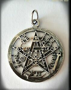 yzWG[EANZT[ X^[OVo[egO}gy^OEBbJ925 sterling silver tetragrammaton pentagram pagan wiccan pendant
