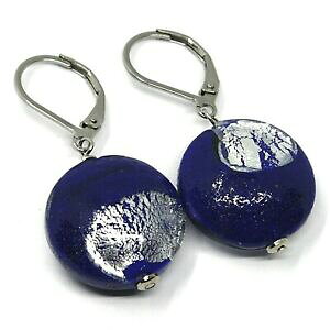 yzWG[EANZT[ orecchini antica murrina venezia, or537a06, disco blu, pendenti