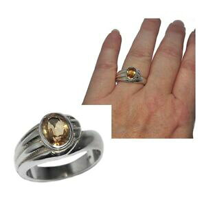 �y���������z�W���G���[�E�A�N�Z�T���[ �����O�V�g���������Obague argent massif 925 citrine jaune t 54 bijou ring