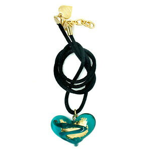 �y���������z�W���G���[�E�A�N�Z�T���[ �����[�m�K���X�R���A�[�O���[���y���_���g�S�[���h�V�F�C�v�n�[�g�~���t�B�I�[�����F�l�c�B�Amurano verre collier pendentif vert et or forme coeur millefiori veni