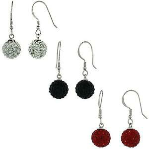 yzWG[EANZT[ EhfBXRNX^Vo[{[X^[OCO10mm rond disco cristal balle argent sterling boucles doreilles