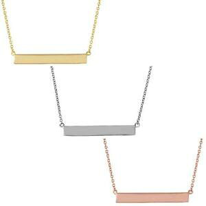 yzWG[EANZT[ Vo[X^[OJ[O[uTCho[y_gargent sterling collier w 4 mm x 30 mm gravable lateral barre pendentif