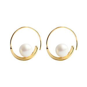 �y���������z�W���G���[�E�A�N�Z�T���[ �C�������O�N���I�[�����g���p�[�������O�V���v���N���X�S�[���h���b�Lboucles doreilles creole petit anneau perle simple class plaque or 14k p2