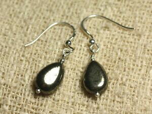 �y���������z�W���G���[�E�A�N�Z�T���[ �V���o�[�C�������O�S�[���f���p�C���C�gboucles doreilles argent 925 pyrite doree gouttes 12x8mm