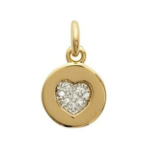 �y���������z�W���G���[�E�A�N�Z�T���[ �W���R�j�E�����b�L�J�[�gpendentif plaque or cercle coeur pave en oxydes de zirconium blanc