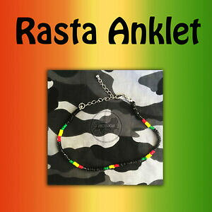 �y���������z�W���G���[�E�A�N�Z�T���[ �W���}�C�J�n���C�`�F���B�����X�^�z���C�g�J���[�X�^�T���n���u���X���b�gcoque bracelet de cheville rasta couleurs blanc palourde en jamaique hawaii 23