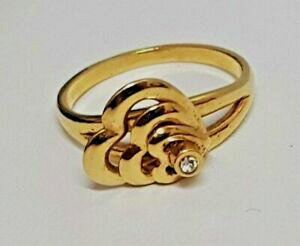 yzWG[EANZT[ Be[WoQGC{NAeBLebhNX^uv[hS[hW[vintage bague t60 signe avon 3 coeur articule cristal blanc plaque or ja