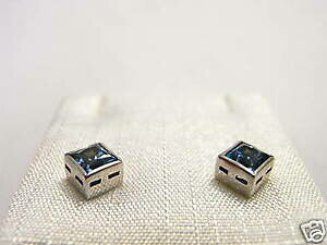 yzWG[EANZT[ IbL[jAWFggp[cBIXtXL[orecchini argento topazio 4 princess swarovski stones