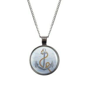 yzWG[EANZT[ p^[AJ[^EVo[uY}C[lbNXmylery collier avec motif ancre corde tau mer argent ou bronze 28mm