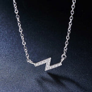 yzWG[EANZT[ `F[X^[Ov`iVo[J[ub^chaine 925 sterling collier argent platine plaque blitzanhanger 40 cm