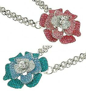 yzWG[EANZT[ NGC^[VbNGiht[[Yt@^W[lbNXNXg[XtXL[createur ete chic emaille fleur rose fantaisie collier wcristaux swar