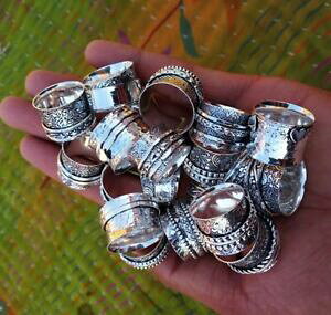 yzWG[EANZT[ ACeX^[OVo[bLXsi[OWG[nhChTCY10 items 925 sterling silver plated spinner ring jewelry handmade all size po01