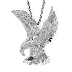 【送料無料】ジュエリー・アクセサリー シルバースターリングイーグルスライドペンダントインチイタリアンチェーンボックスargent sterling aigle pendentif glissiere, 18 italien boite chaine