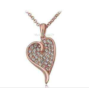 �y���������z�W���G���[�E�A�N�Z�T���[ �n�[�g�V�F�C�v�y���_���g�W���R���l�b�N���X�����P�b�g���[�Y�n�[�gpendentif en forme de coeur zircon collier rolokette or rose c?ur cadeau femmes