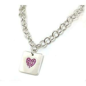 �y���������z�W���G���[�E�A�N�Z�T���[ �t�H�N�V�[���[�Y�X�g���X�n�[�g�X�N�G�A�V���o�[�u�����b�N�l�b�N���X�o��foxy rose strass coeur carre breloque argente collier avec barre en t 406cm