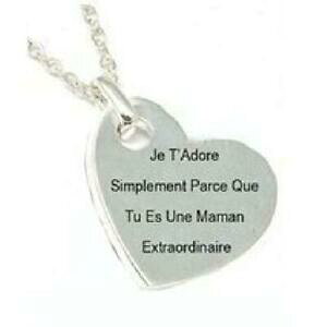 �y���������z�W���G���[�E�A�N�Z�T���[ �g�b�N�`�F�[���Z���`�����g�y���_���gtoc ton argente je t adore simplementsentiment pendentif sur 457cm chaine