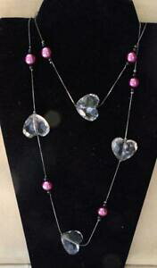 �y���������z�W���G���[�E�A�N�Z�T���[ ���B���e�[�W�u���b�N�g�����^���O�����h�V�F�C�v�n�[�g�p�[���l�b�N���Xvintage noir ton metal grand forme coeur perles 21 collier