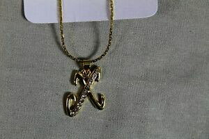 �y���������z�W���G���[�E�A�N�Z�T���[ �W���G���[�t�@���^�W�[�l�b�N���X�y���_���g�S�[���f���J���[magnifique bijoux fantaisie collier pendentif en x forme couleur doree