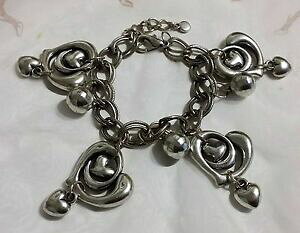 �y���������z�W���G���[�E�A�N�Z�T���[ �r�W���[�u���X���b�g���B���e�[�W�V���o�[���^���`���[���n�[�gbijou bracelet vintage metal argente breloques coeur r150