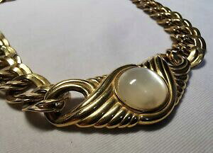 yzWG[EANZT[ S[h^?Be[WlOulbNXvintage, collier reglable monet en metal dore 39 a 43cm