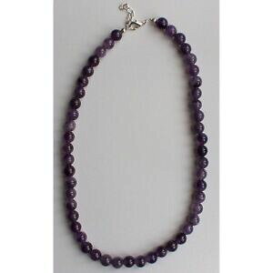 yzWG[EANZT[ uW{[~p[vAWXglbNXcollier amethyste du bresil boules 8 mm violet