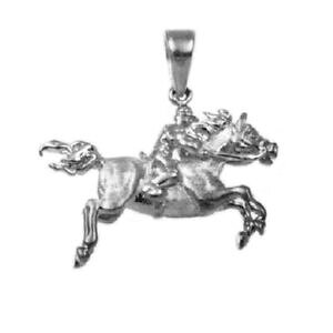 �y���������z�W���G���[�E�A�N�Z�T���[ �V���o�[�X�^�[�����O�z�[�X�����i�[�\���b�h�y���_���g�u�����b�N���C�h�C���{�C�eargent sterling cheval coureur 3d solide pendentif breloque,fait en usa,boite