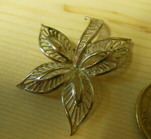 yzWG[EANZT[ V[gsbroche feuille en argent poincon 835 gb