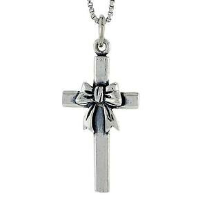 �y���������z�W���G���[�E�A�N�Z�T���[ �V���o�[�X�^�[�����O�N���X�y���_���g�u�����b�N�C���`�C�^���A���`�F�[���{�b�N�Xargent sterling croix avec noeud pendentif breloque, 18 italien boite chaine