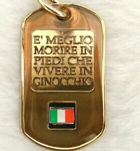 yzWG[EANZT[ VIh^Qb^~^[hbO^OgR[ciondolo*targhetta militare * dog tag * tricolore * incisa