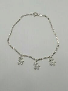 �y���������z�W���G���[�E�A�N�Z�T���[ �V���o�[�A���N���u���X���b�g�h�[�p�^�[��bracelet cheville en argent 925 motif biche longueur 22 cm refn298