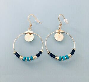 yzWG[EANZT[ S[fNI[wCVp[WG[ACfAS[hNI[S[hWG[creoles dorees et perles heishi, bijou femme, idee cadeau, creoles or, b