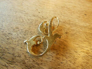 �y���������z�W���G���[�E�A�N�Z�T���[ �S�[���h���^���I���W�i���u���[�`broche initiale i en metal dore 1980