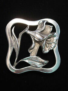 �y���������z�W���G���[�E�A�N�Z�T���[ �V���o�[�s���[�^�[�t�����[�p�C��silver pewter jonquil flower pin ~ glorious garden