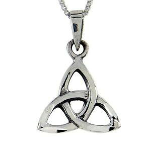 �y���������z�W���G���[�E�A�N�Z�T���[ �V���o�[�X�^�[�����O�P���g�g���P�g���g���j�e�B�y���_���g�u�����b�N�C�^���A�`�F�[��argent sterling celtique triquetra trinite pendentif breloque, italien chaine