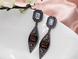 yzWG[EANZT[ oCIbg[[YgCAOA[fRONbvCOboucles doreilles clip art deco long pendant violet mauve rose triangle aa7