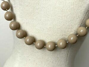 yzWG[EANZT[ Be[WlbNXvX`bNp[x[WlbNXcollier vintage perle plastique beige ras de cou 8,5mm 43cm