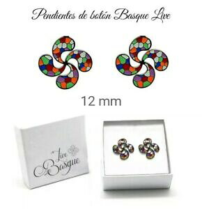 yzWG[EANZT[ yfBGeXEug{znXoXNCuACfAKW[[XJoXRpendientes 12mm lauburu trebol 4hojas basque live idea regalo mujer e