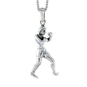 �y���������z�W���G���[�E�A�N�Z�T���[ �V���o�[�X�^�[�����O�{�N�T�[�y���_���g�u�����b�N�C�^���A���`�F�[���{�b�N�Xargent sterling boxer pendentif breloque, 18 italien boite chaine