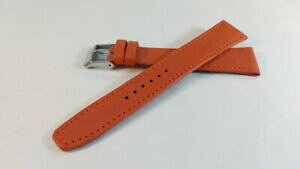 �y���������z�W���G���[�E�A�N�Z�T���[ �I�����W�J�[�t���U�[�X�g���b�vbracelet montre en cuir de veau orange,disponible de 10mm a 18mm