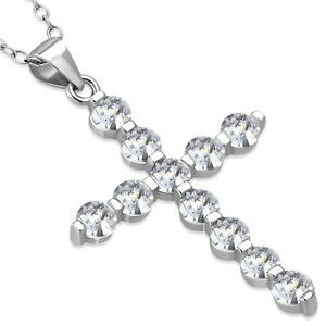 �y���������z�W���G���[�E�A�N�Z�T���[ �V���o�[�X�^�[�����O�V���o�[�J���[���E���h�W���R���N���X�J���[925 argent sterling couleur argentee rond zircone croix religieux collier,457cm