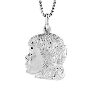 �y���������z�W���G���[�E�A�N�Z�T���[ �V���o�[�X�^�[�����O�K�[���w�b�h�y���_���g�u�����b�N�C���`�C�^���A���`�F�[���{�b�N�Xargent sterling fille s tete pendentif breloque, 18 italien boite chaine