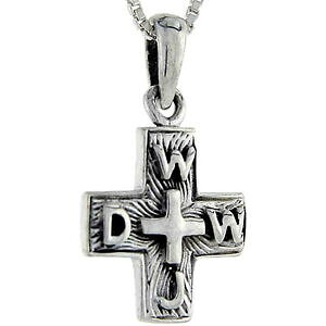 �y���������z�W���G���[�E�A�N�Z�T���[ �V���o�[�X�^�[�����O�C�G�X�N���X�y���_���g�u�����b�Nargent sterling wwjd what would jesus do croix pendentif breloque,18