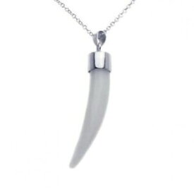 【送料無料】ジュエリー・アクセサリー シルバースターリングネックレスデントペンダントargent sterling collier w dent pendentif