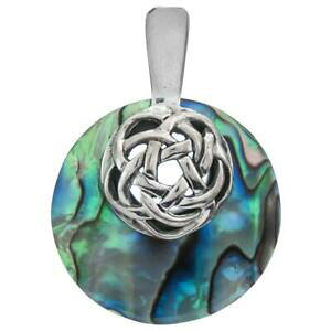 yzWG[EANZT[ ChCpEAVFh[}bVuVo[y_g43cm fait main paua coquille dormeau 925 pendentif argent massif