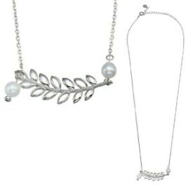 【送料無料】ジュエリー・アクセサリー シルバースターリングネックレスパールツリーブランチバーペンダントargent sterling collier w perle arbre branch barre pendentif