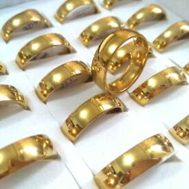【送料無料】ジュエリー・アクセサリー ステンレス50 width 6mm wedding ring gold engagement ring 316l stainless steel comfortable